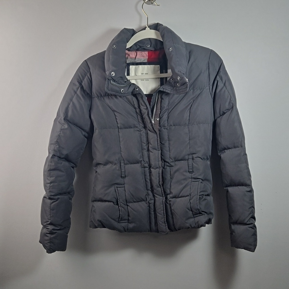 Abercrombie & Fitch Gray Down Puffer Jacket